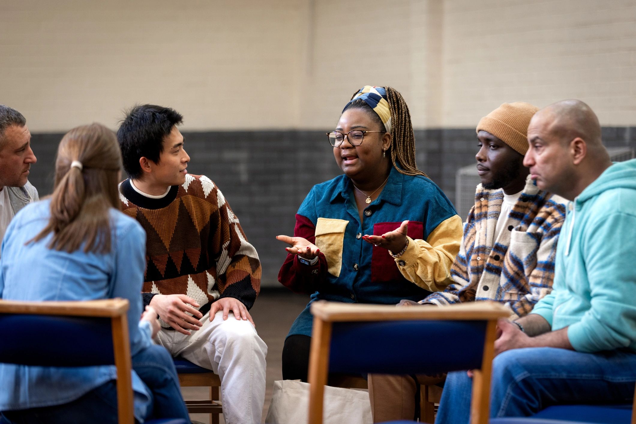 Community group gathered in discussion