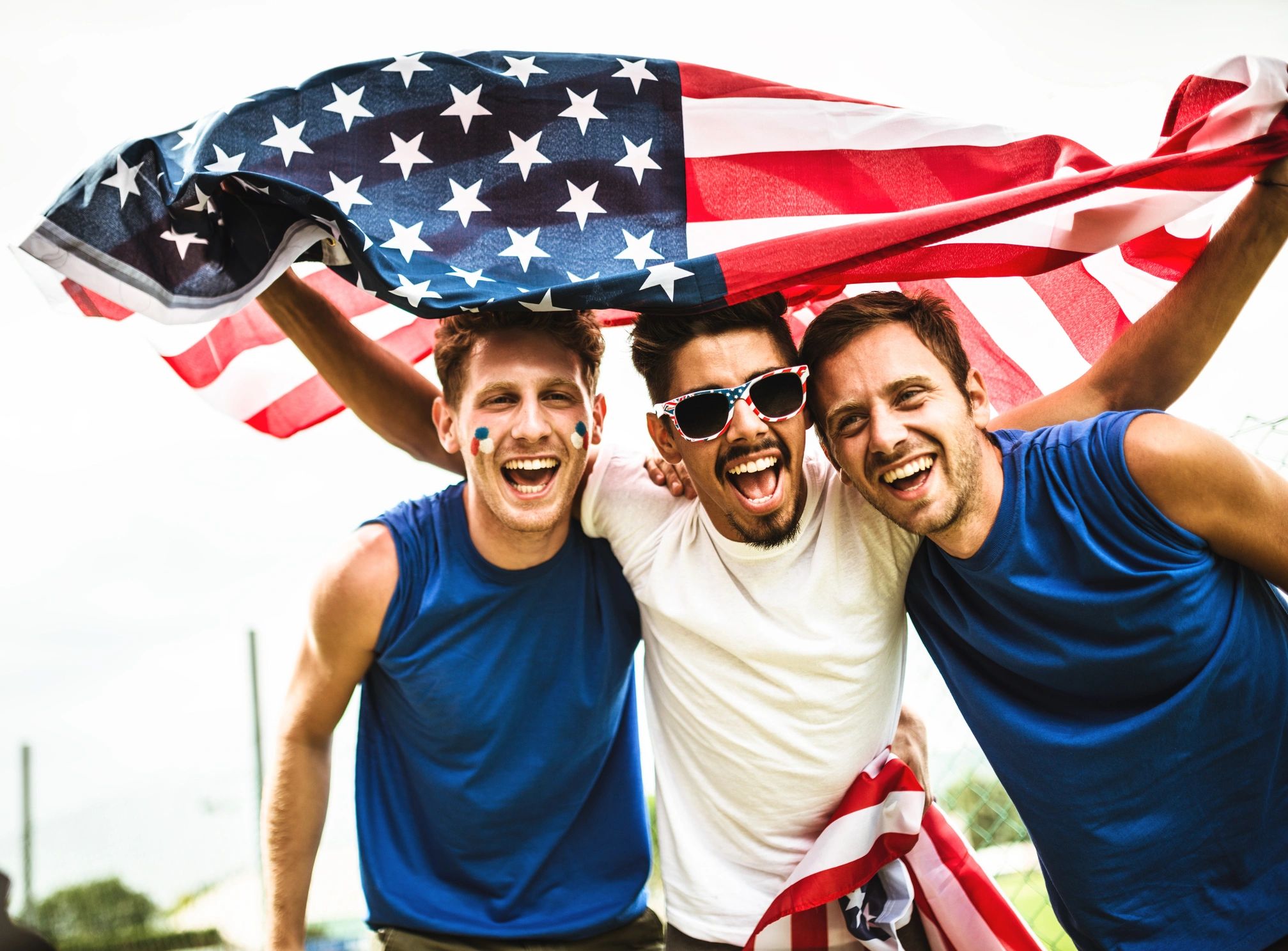 American supporter celebrating a national holiday